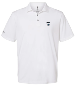 Adidas Performance Polo in White with South Seas logo