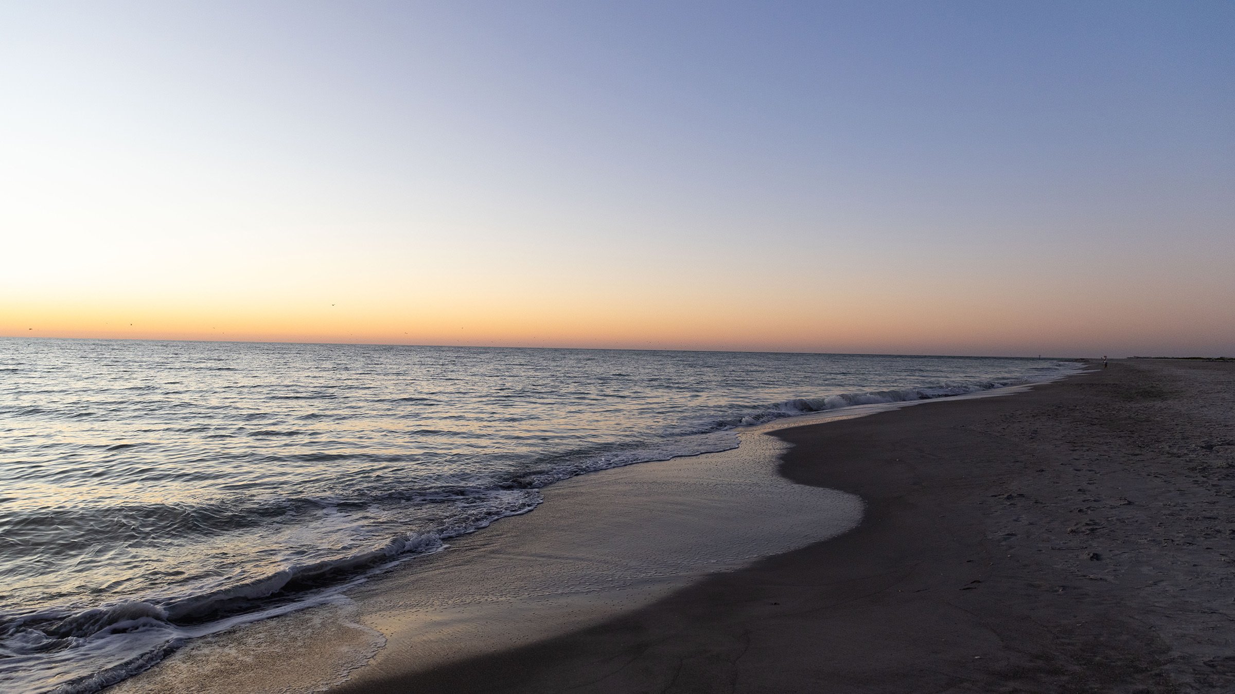 View of a ocean and sand