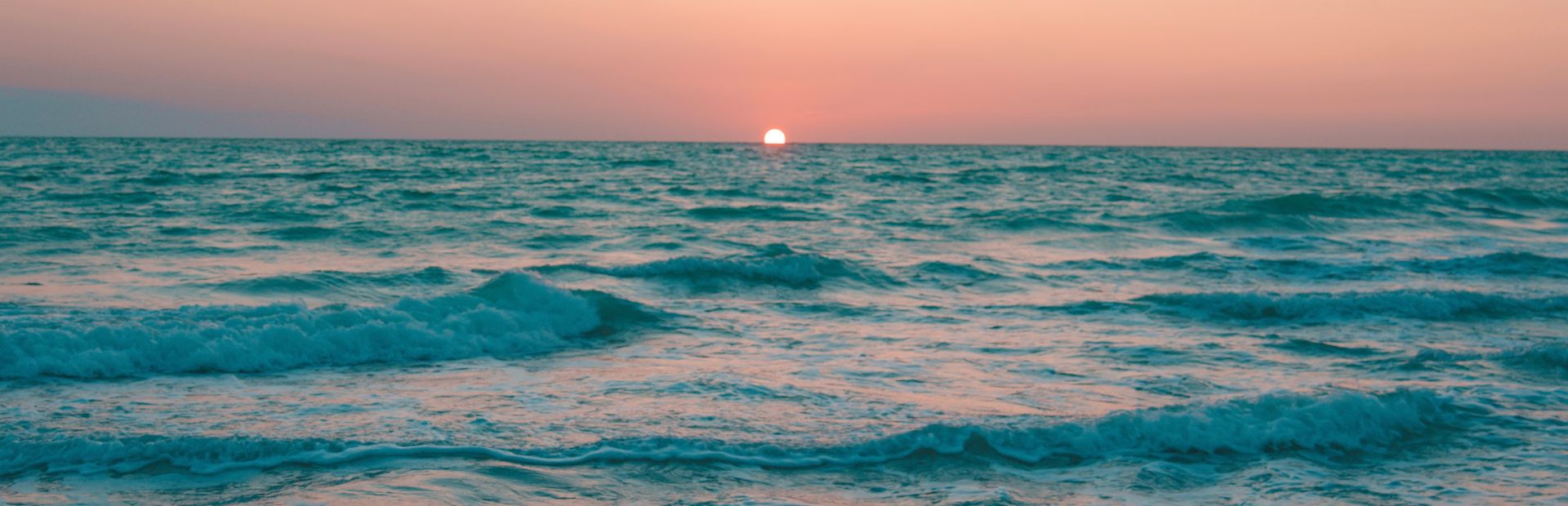 View of ocean and sunset