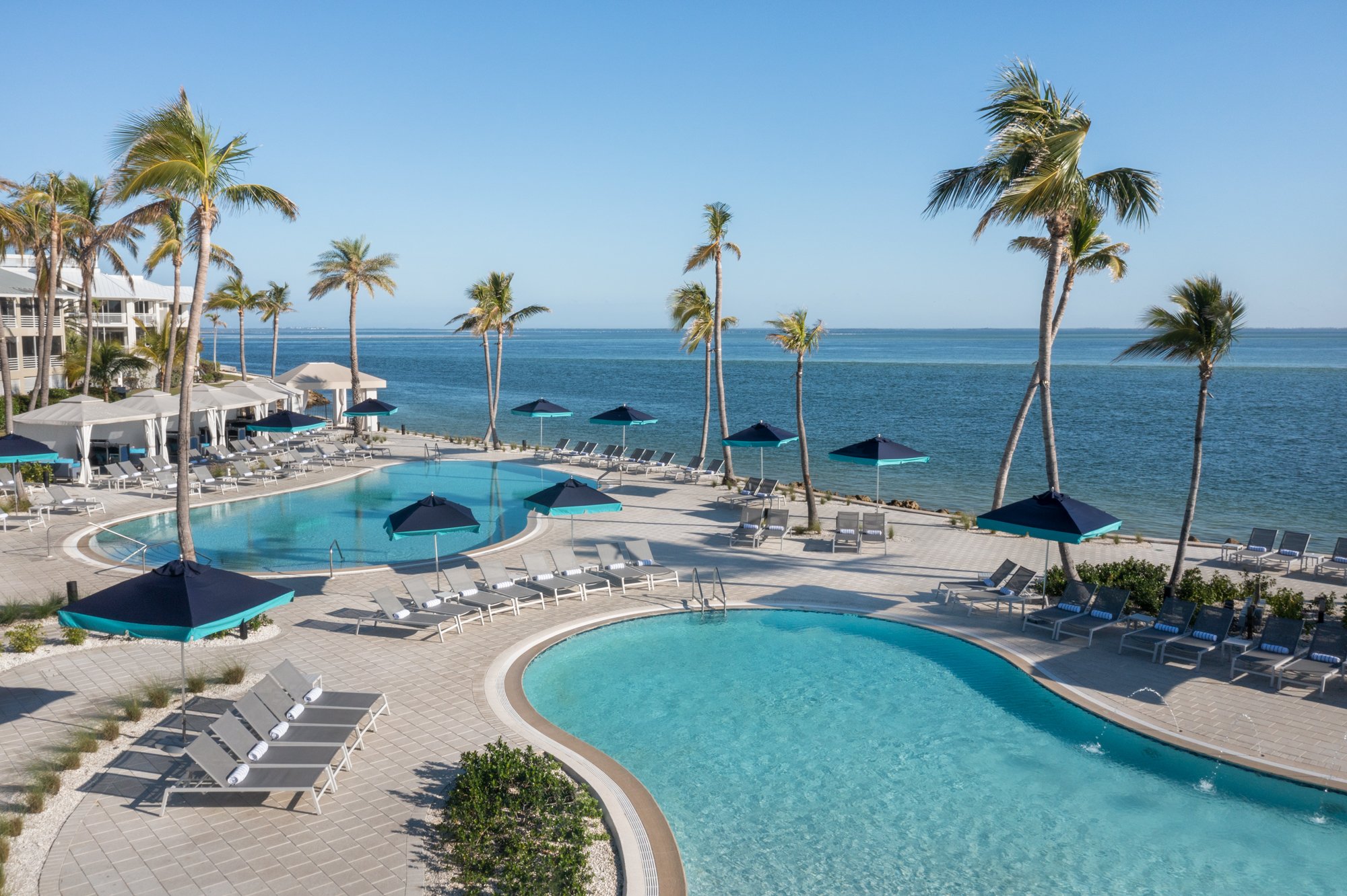 Pools overlooking the ocean at South Seas