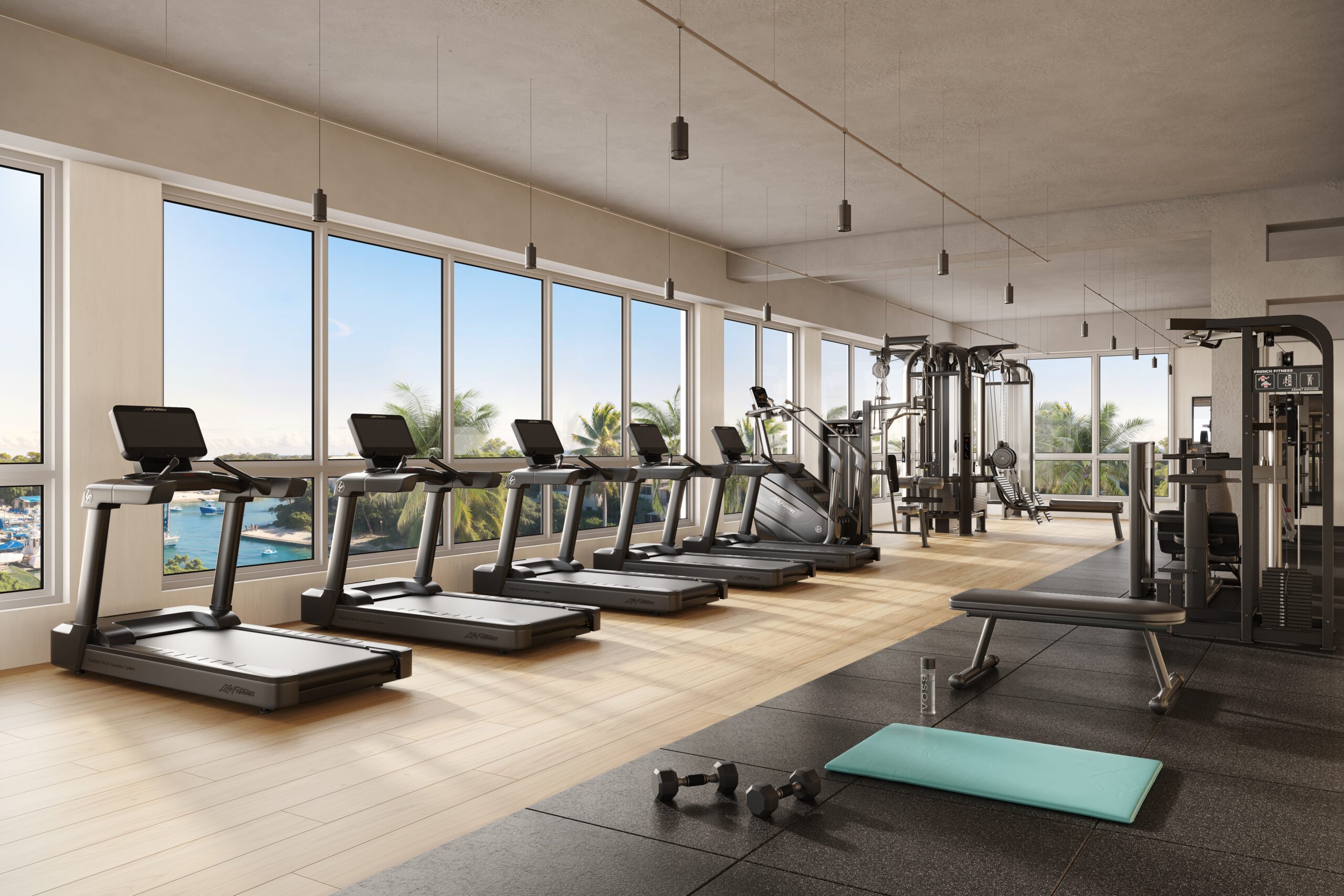 Treadmills in Fitness Studio