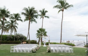 Bayview Lawn Wedding Venue setup at South Seas on Captvia Island