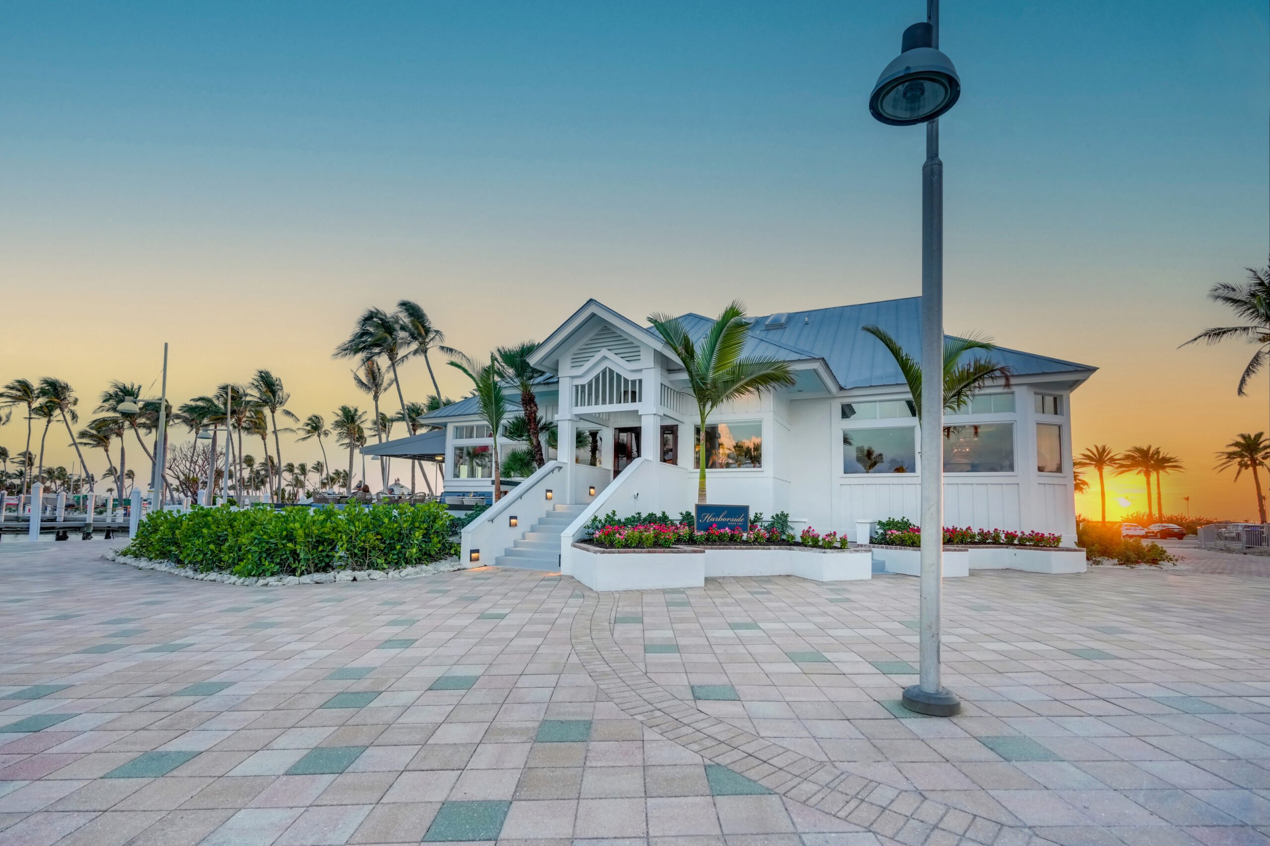 Harborside Restaurant at South Seas at Sunset